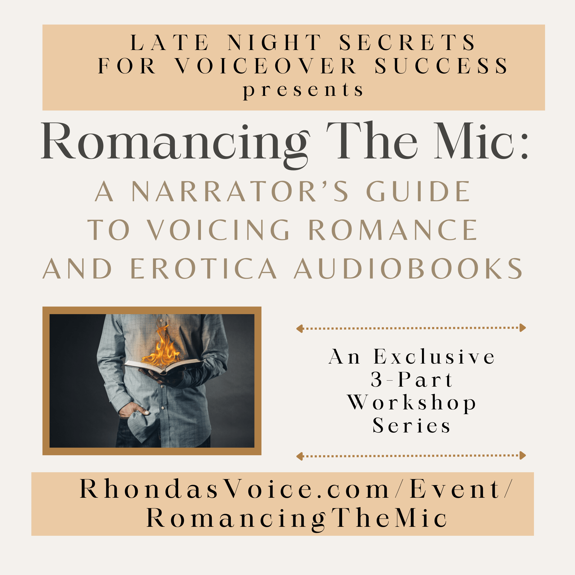 Romancing The Mic: A 3-part workshop series for audiobook narrators